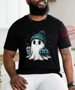 Halloween Philadelphia Eagles NFL Football Fan Ghost with Pumpkin shirt