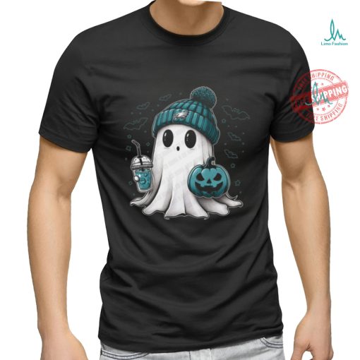 Halloween Philadelphia Eagles  NFL Football Fan Ghost with Pumpkin shirt