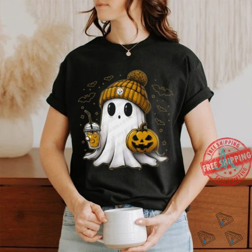 Halloween Pittsburgh Steelers  NFL Football Fan Ghost with Pumpkin shirt