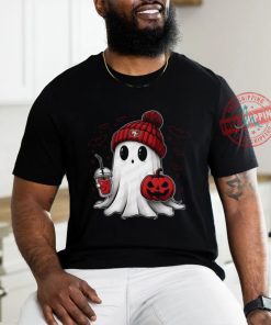 Halloween San Francisco 49ers NFL Football Fan Ghost with Pumpkin shirt