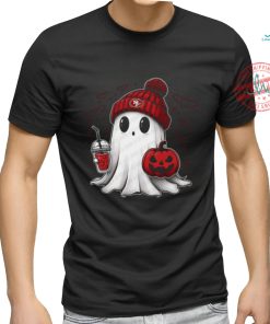 Halloween San Francisco 49ers NFL Football Fan Ghost with Pumpkin shirt