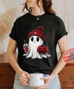 Halloween San Francisco 49ers NFL Football Fan Ghost with Pumpkin shirt