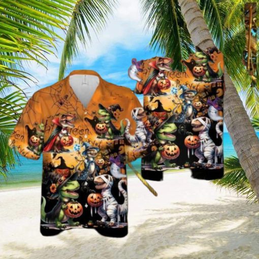 Halloween T rex Hawaiian Shirt