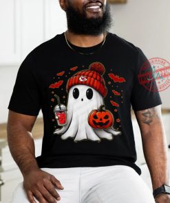 Halloween kansas city Chiefs NFL Football Fan Ghost with Pumpkin shirt