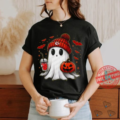 Halloween kansas city Chiefs NFL Football Fan Ghost with Pumpkin shirt