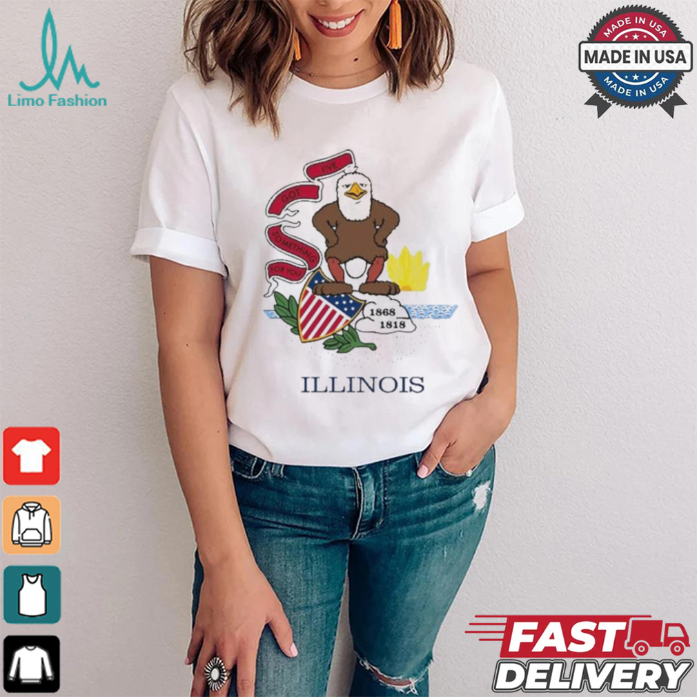 Harebrained Illinois Insurance State Flag Shirt Harebrained Illinois Insurance State Flag Shirt