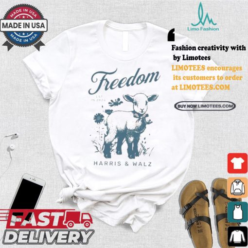 Harris And Walz Est In 2024 Sheep Freedom We’re Not Going Back T shirt
