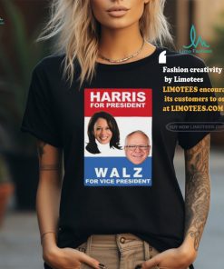 Harris For President Walz For Vice President Ladies Boyfriend Shirt