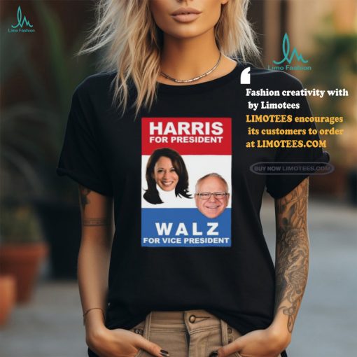 Harris For President Walz For Vice President Ladies Boyfriend Shirt