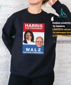 Harris For President Walz For Vice President Ladies Boyfriend Shirt
