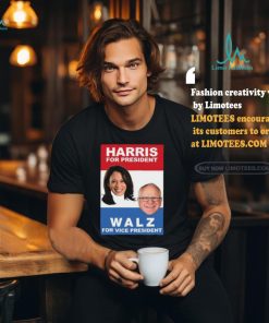 Harris For President Walz For Vice President Ladies Boyfriend Shirt