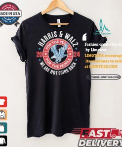 Harris Walz 2024 Election President Kamala Harris Tim Walz For The People We Are Not Going Back America Eagle Retro T shirt