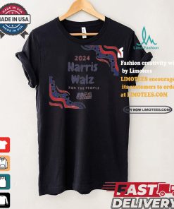 Harris Walz For The People Usa 2024 America Flag Let’s Finish The Job T shirt