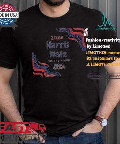 Harris Walz For The People Usa 2024 America Flag Let’s Finish The Job T shirt