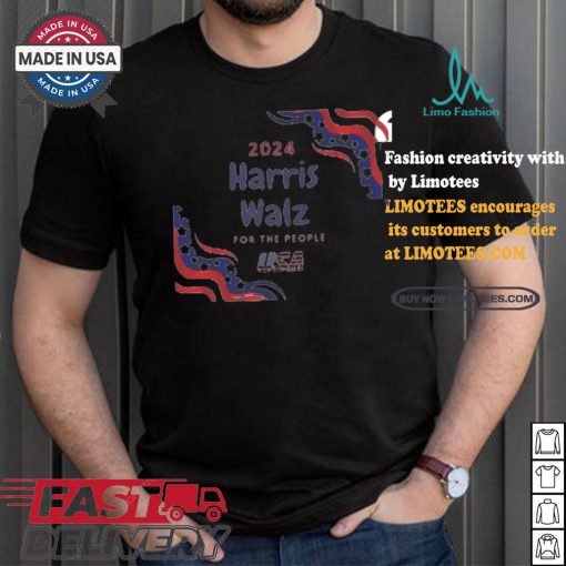 Harris Walz For The People Usa 2024 America Flag Let’s Finish The Job T shirt