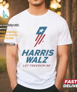 Harris Walz Lightning Flag Let Freedom Be T shirt