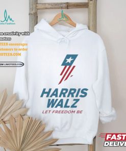 Harris Walz Lightning Flag Let Freedom Be T shirt