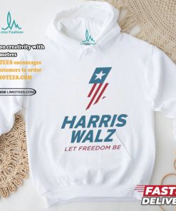 Harris Walz Lightning Flag Let Freedom Be T shirt