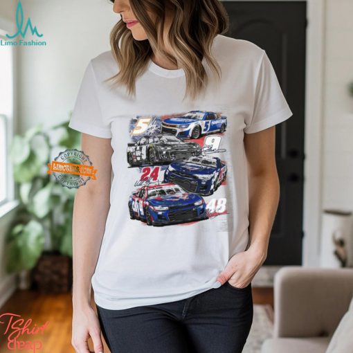 Hendrick Motorsports 2024 Patriotic 4 Car T shirt