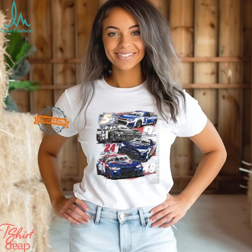 Hendrick Motorsports 2024 Patriotic 4 Car T shirt