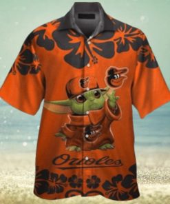 Hibiscus Baby Yoda Orioles Hawaiian Shirt – Tropical Charm For Baltimore Fans