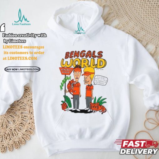 Homage Ash Cincinnati Bengals Beavis And Butthead x Bengals World Tri Blend T Shirt