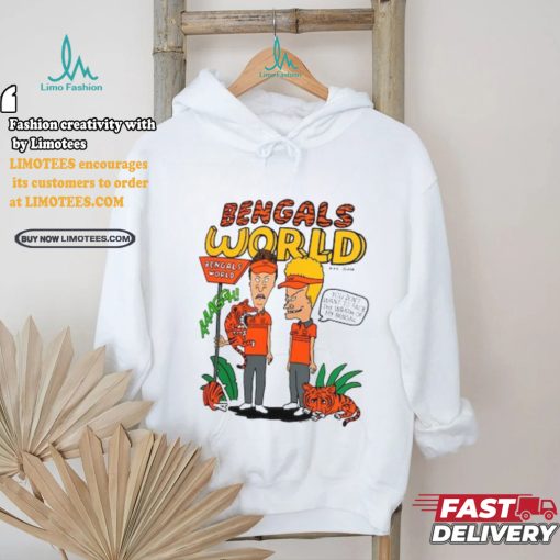 Homage Ash Cincinnati Bengals Beavis And Butthead x Bengals World Tri Blend T Shirt