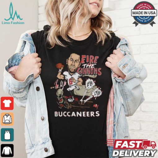 Homage Baker Mayfield Red Tampa Bay Buccaneers Caricature T shirt