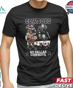 Horror Characters On Car Dallas Cowboys Halloween Go Cowboys shirt
