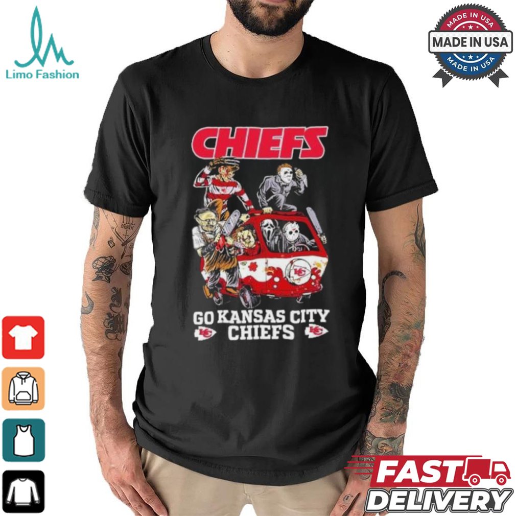 Horror Characters On Car Kansas City Chiefs Halloween Go Chiefs shirt Horror Characters On Car Kansas City Chiefs Halloween Go Chiefs shirt