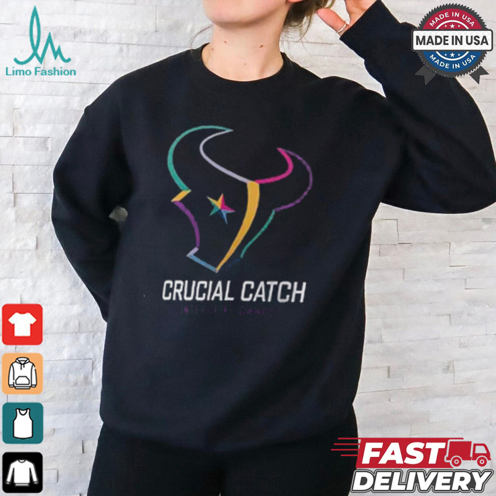 Houston Texans Crucial Catch 2024 Black T Shirt Houston Texans Crucial Catch 2024 Black T Shirt