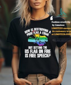 How Is Destroying A Pride Flag A Crime But Setting The Us Flag On Fire Shirt