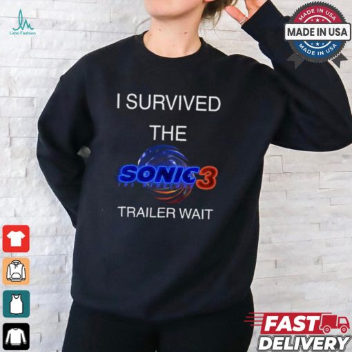 I Survived The Sonic 3 Trailer Wait Tee Shirt