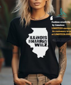 Illinois Map for Harris Walz 2024 T Shirt