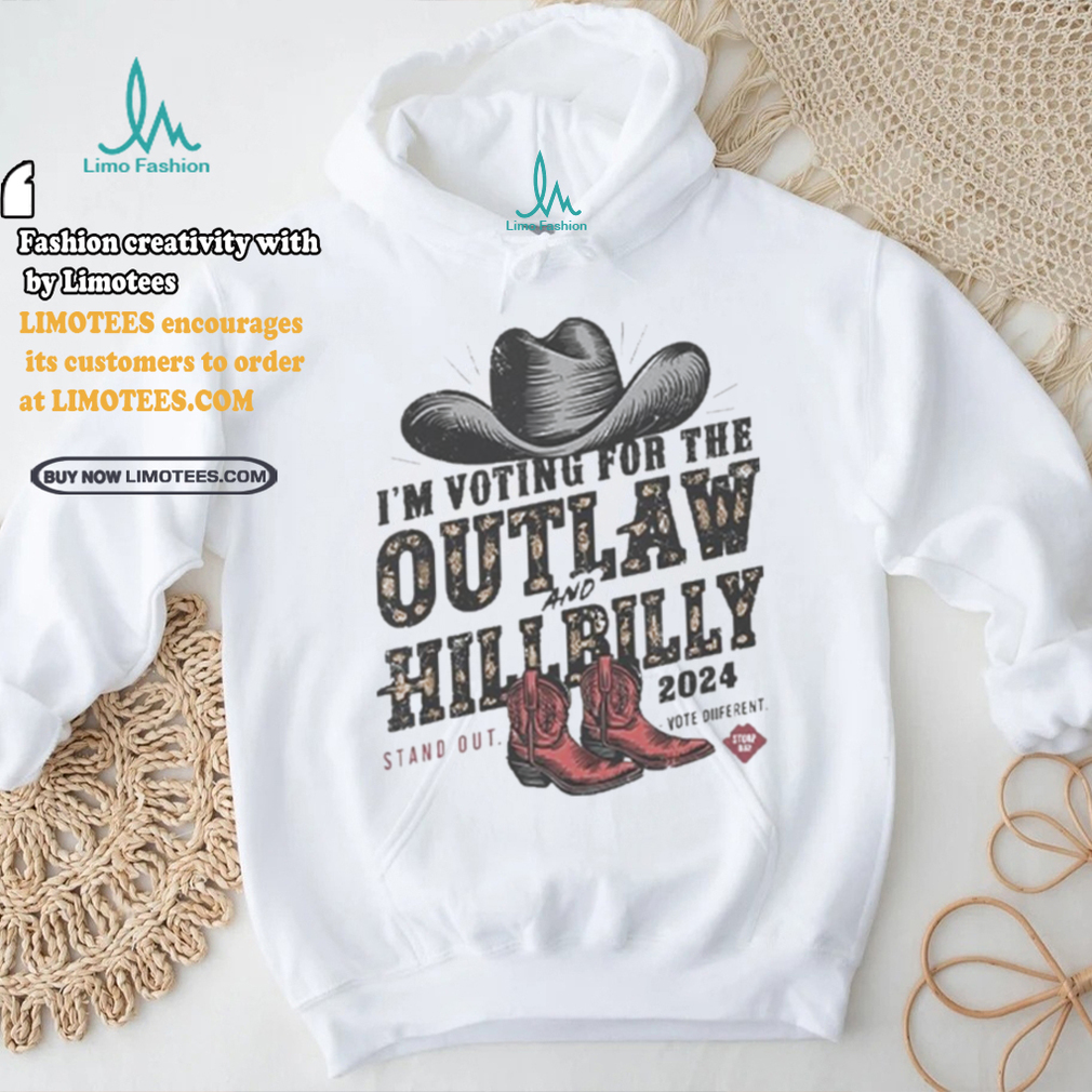 I’m Voting For The Outlaw And The Hillbilly Cowboy Stand Out 2024 Shirt I’m Voting For The Outlaw And The Hillbilly Cowboy Stand Out 2024 Shirt