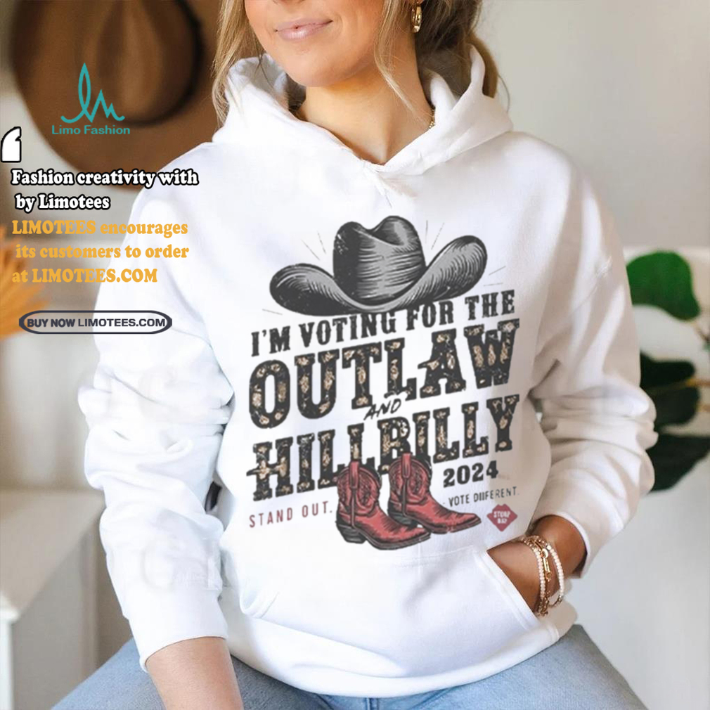 I’m Voting For The Outlaw And The Hillbilly Cowboy Stand Out 2024 Shirt I’m Voting For The Outlaw And The Hillbilly Cowboy Stand Out 2024 Shirt