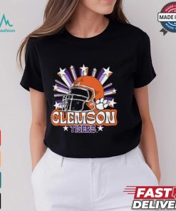 Image One Men's Clemson Tigers Grey Helmet Star T Shirt