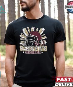 Image One Men's Florida State Seminoles Grey Helmet Star T Shirt