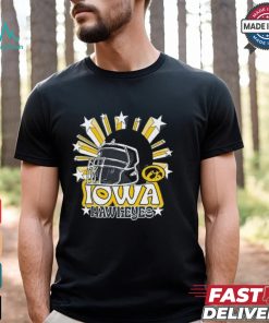 Image One Men's Iowa Hawkeyes Grey Helmet Star T Shirt