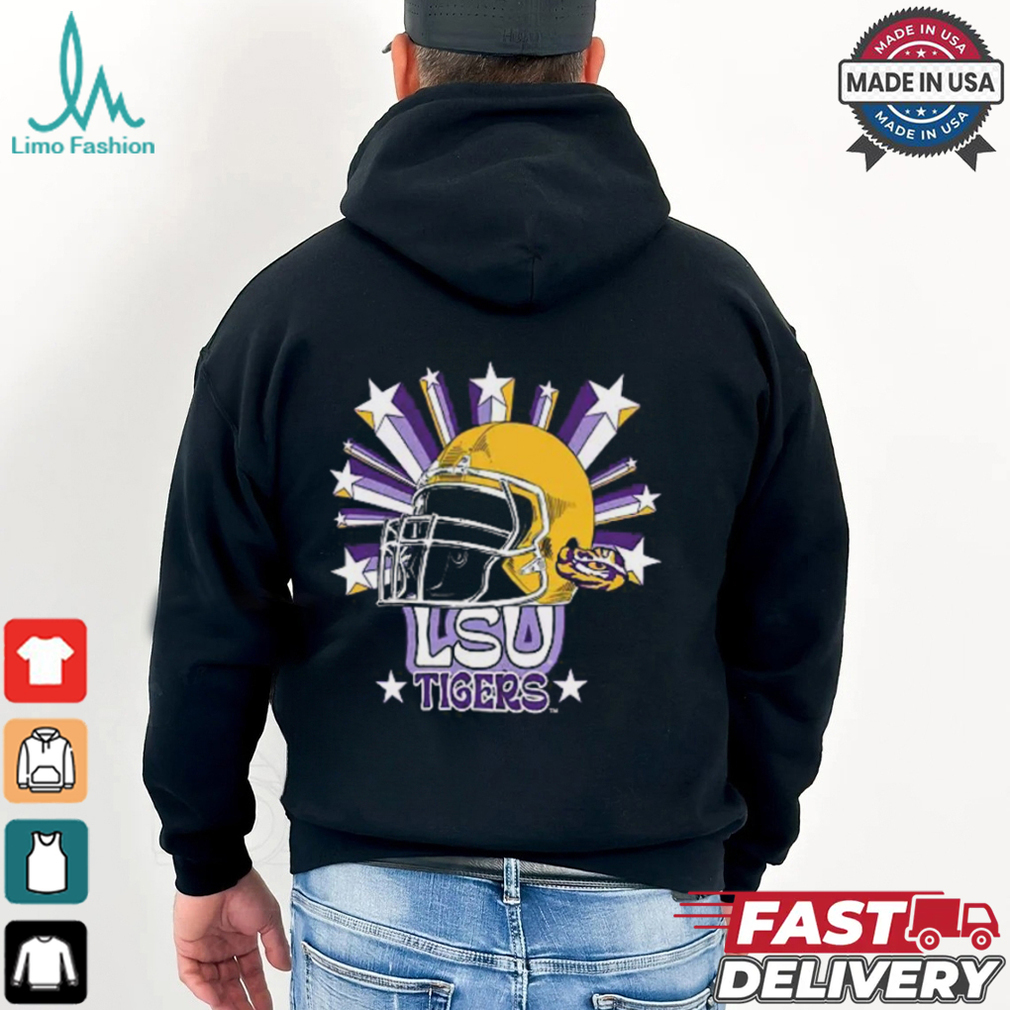 Image One Men's LSU Tigers Grey Helmet Star T Shirt Image One Men's LSU Tigers Grey Helmet Star T Shirt