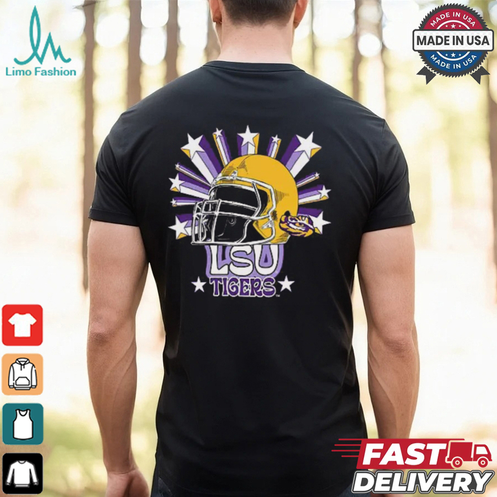 Image One Men's LSU Tigers Grey Helmet Star T Shirt Image One Men's LSU Tigers Grey Helmet Star T Shirt