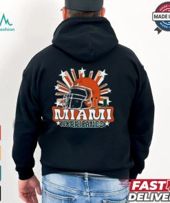 Image One Men's Miami Hurricanes Grey Helmet Star T Shirt