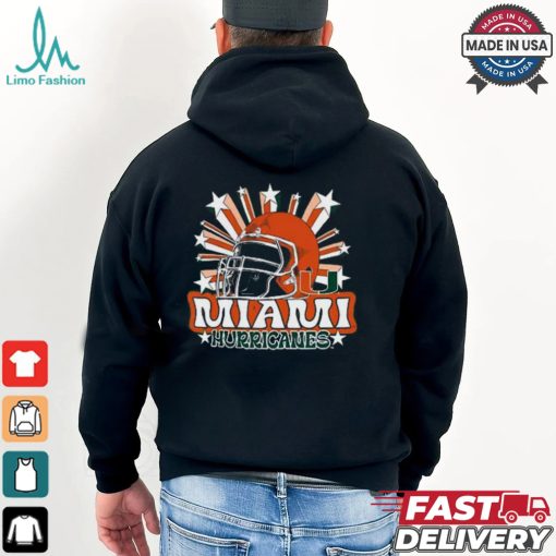 Image One Men’s Miami Hurricanes Grey Helmet Star T Shirt