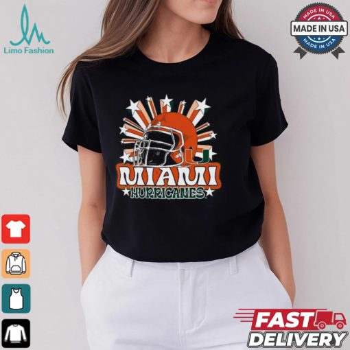 Image One Men’s Miami Hurricanes Grey Helmet Star T Shirt