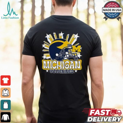 Image One Men’s Michigan Wolverines Grey Helmet Star T Shirt