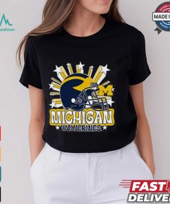 Image One Men's Michigan Wolverines Grey Helmet Star T Shirt