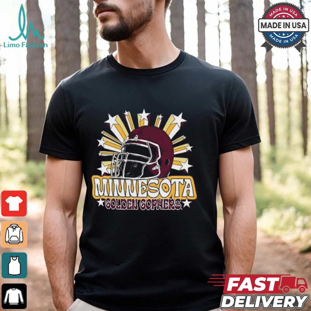 Image One Men's Minnesota Golden Gophers Grey Helmet Star T Shirt Image One Men's Minnesota Golden Gophers Grey Helmet Star T Shirt