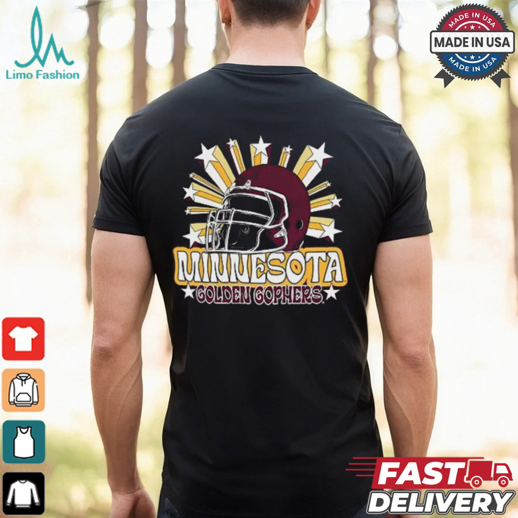 Image One Men's Minnesota Golden Gophers Grey Helmet Star T Shirt Image One Men's Minnesota Golden Gophers Grey Helmet Star T Shirt