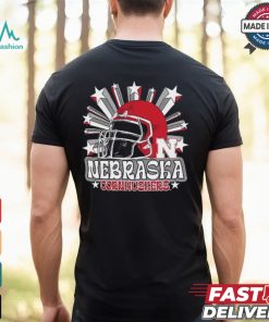 Image One Men's Nebraska Cornhuskers Grey Helmet Star T Shirt