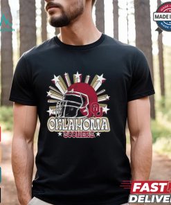 Image One Men's Oklahoma Sooners Grey Helmet Star T Shirt